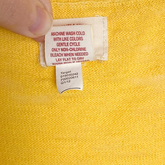 Mossimo Yellow Mini Cardigan Sweater - Picture 4 of 4